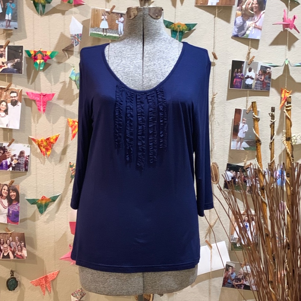 Blue ModCloth Long Sleeved Staple